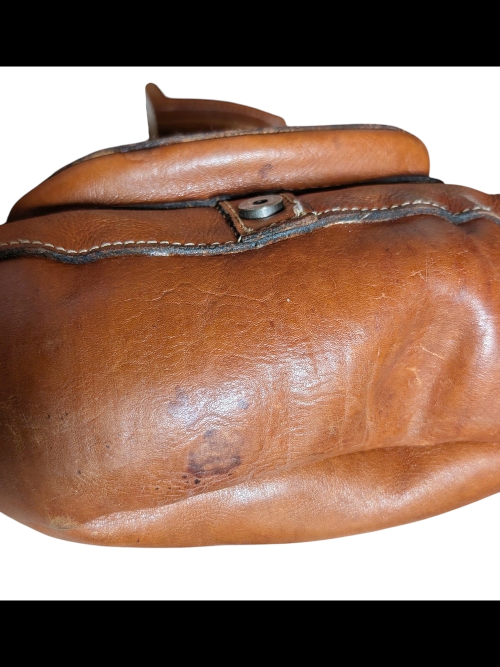 Patricia Nash Barcelona Crossbody Saddle Bag in Chestnut Tan Italian Leather - Picture 10 of 11